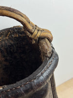 Image of 18th century French leather fire bucket rim 1