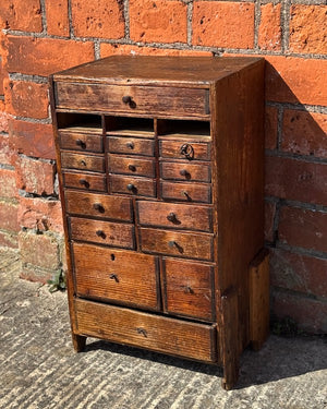 Image of 19th Century watchmakers chest side view
