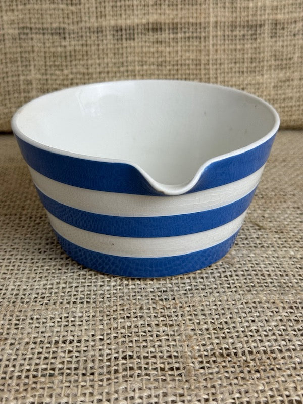 Image of Blue Cornishware Gravy Boat - front view