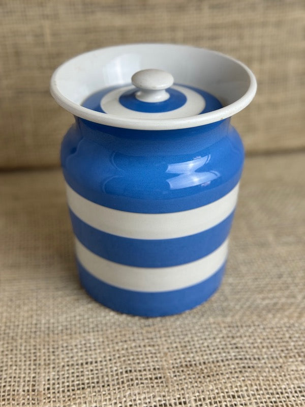 Image of Blue Cornishware Plain Jar 15cm