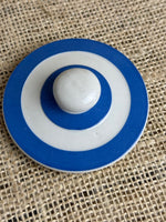 Image of Blue Cornishware rice jar with lid - lid