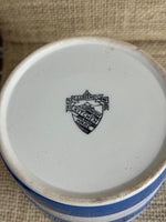 Image of Blue Cornishware rice jar with lid back stamp