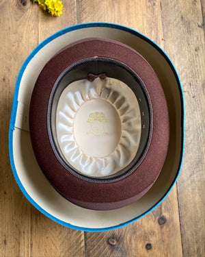 Image of Brown Bowler hat inside boxview