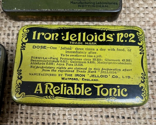 Image of Collection of 6 medical tins Jelloids