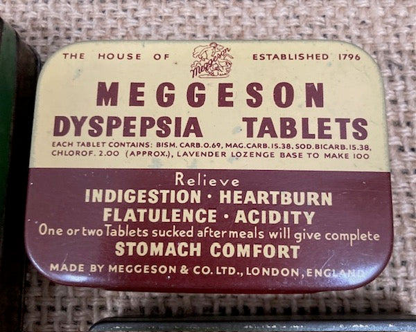 Image of Collection of 6 medical tins Meggeson