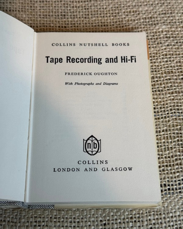 Image of Collins Nutshell Books Tape Recording and H-Fi inside cover