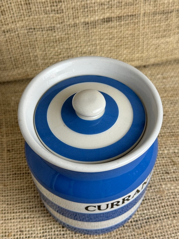 Image of Cornishware Blue Currants Jar top down view