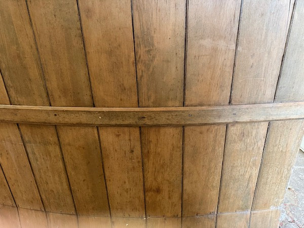 Image of Georgian pitch pine settle back view