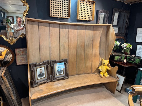 Image of Georgian pitch pine settle room view 