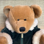Image of Harrods Christmas Teddy Bear 2001 Close up view