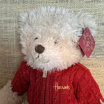 Image of Harrods Christmas Teddy Bear 2015 close up view