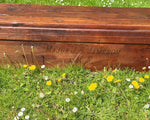 Image of Indian Medical Service 1878 campaign chest inscription view