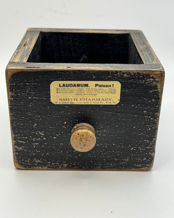 Image of Laudanum Apothecary Drawer Black Front