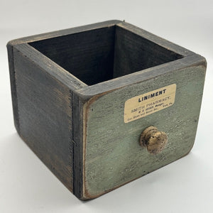 Image of Liniment Apothecary Drawer Green Side View