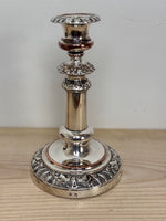 Image of Matthew Boulton Twin suns George III Silver plate telescopic candlesticks front view 3
