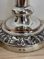 Image of Matthew Boulton Twin suns George III Silver plate telescopic candlesticks twin suns view