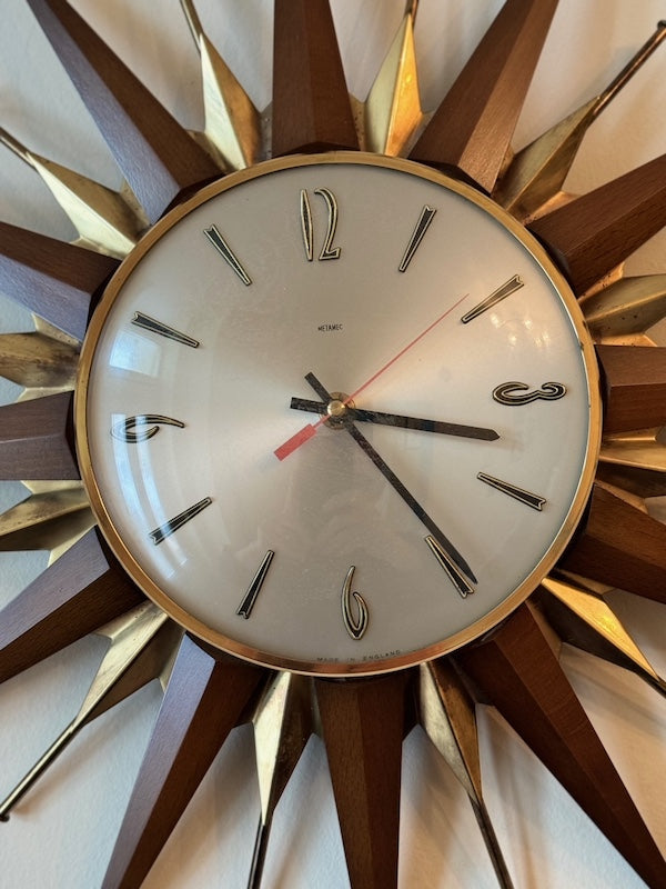 Metamec Sunburst Wall Clock – Moody Mabel