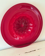 Image of Red Murano Cardinals hat bowl side