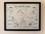 Stanley Nail Hammer Wall Chart (Framed)