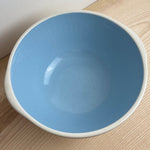 Image of TG Green 25cm white and Blue Easimix bowl inside view
