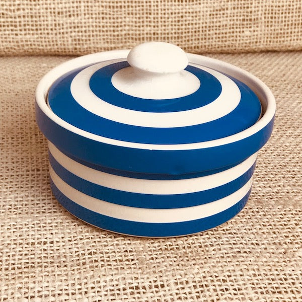 Image of TG Green blue cornishware Covered butter dish JO