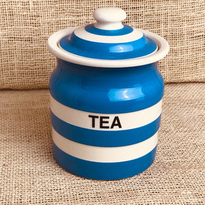Image of TG Green blue cornishware Tea Jar modern