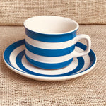 Image of TG Green blue cornishware Tea cup and saucer