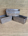 Image of Three 50's Procea bread tins front view