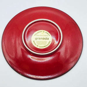 Image of Villeroy and Boch red Granada 15cm saucer bottom view