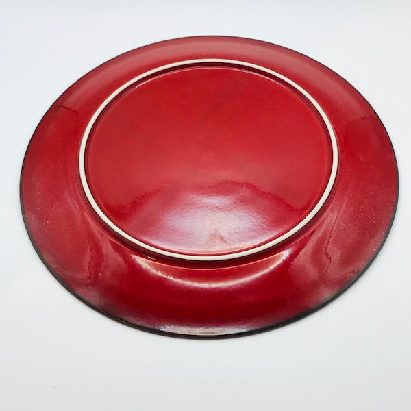 Image of Villeroy and Boch red Granada 26cm plate bottom view