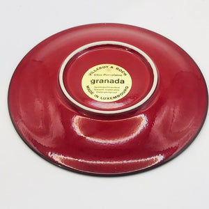 Image of Villeroy and Boch red Granada Coffee Saucer with  label