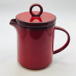 Image of Villeroy and Boch red Granada warm milk jug facing right