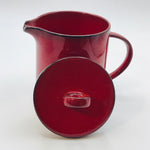 Image of Villeroy and Boch red Granada warm milk jug lid off