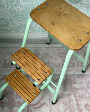 Image of Vintage Retro folding step stool close up