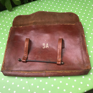 Beautifully battered vintage leather music case