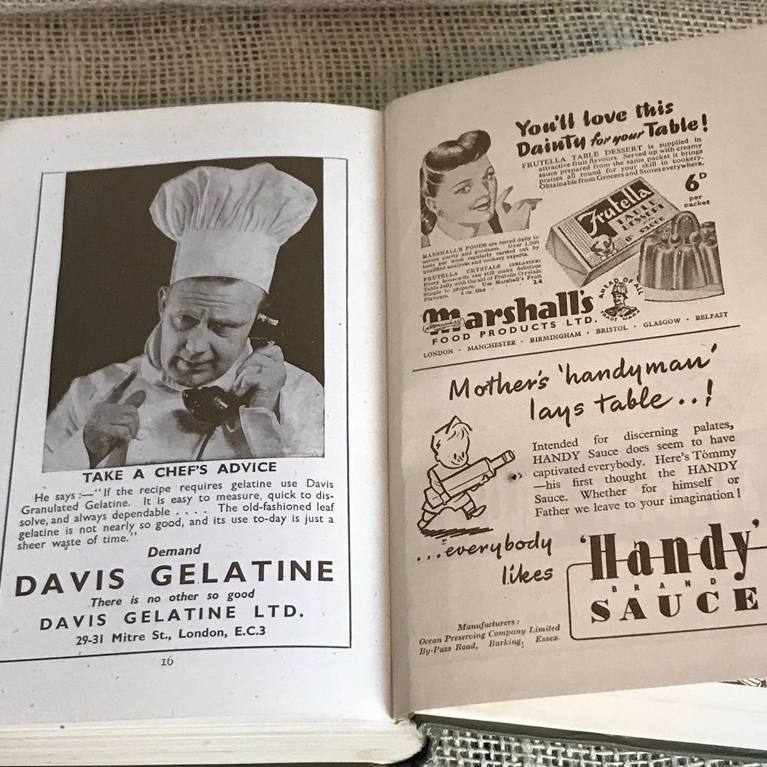 Adverts from Mrs Beeton's All About Cookery book