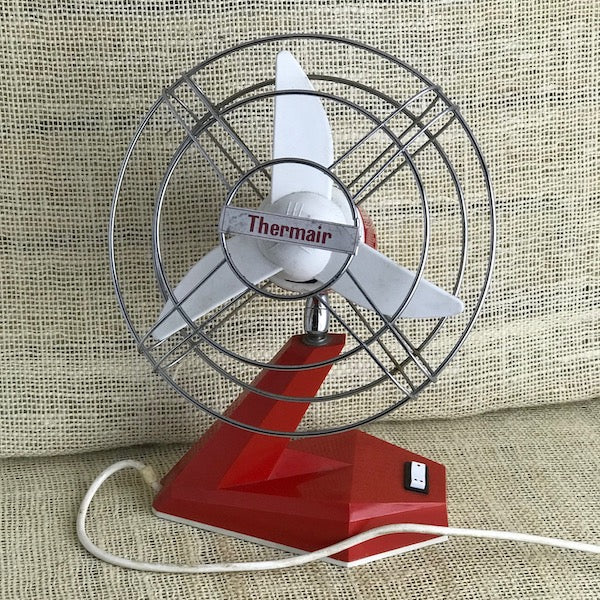 Image of Aero style red desk fan by Thermair