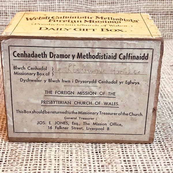 Image of Antique Welsh Calvinistic Methodist Daily Gift Box Base