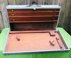 Large wooden carpenter's chest