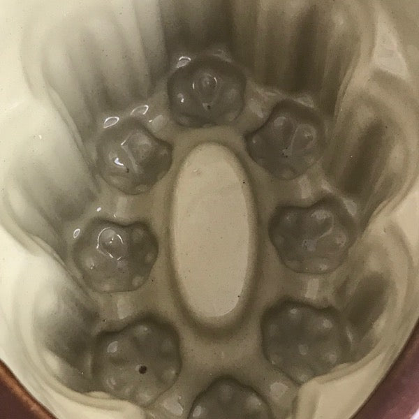 Image of Flower motif on  traditional 18cm ceramic Jelly Mould