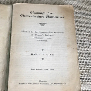 Image of Gleanings from Gloucestershire Housewives Cookery Book Inside Cover