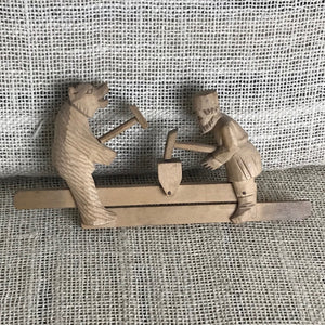Image of Hammer toy wood cutter and bear