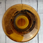 Antique large brown amber glass jar