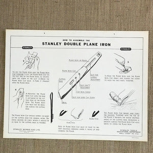 Image of How to assemble the Stanley double plane iron Wall Chart S12