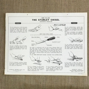 Image of How to use the Stanley Chisel 1951 Wall Chart S17