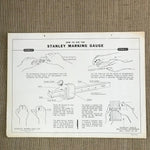 Image of How to use the Stanley Marking Gauge 1951 Wall Chart S8
