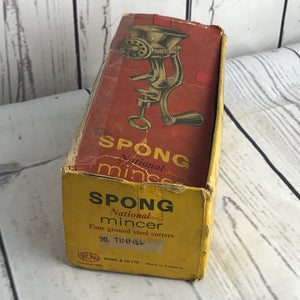 Spong National No.20 Mincer in original box