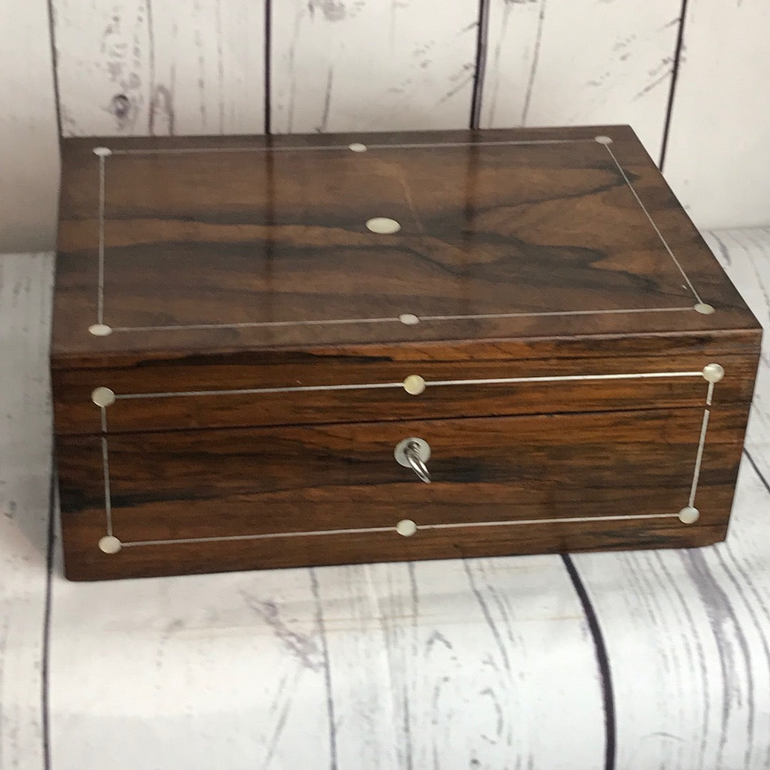 Mother Of Pearl Inlaid Jewellery Box