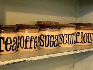 Set of five T.G. Green Granville storage jars