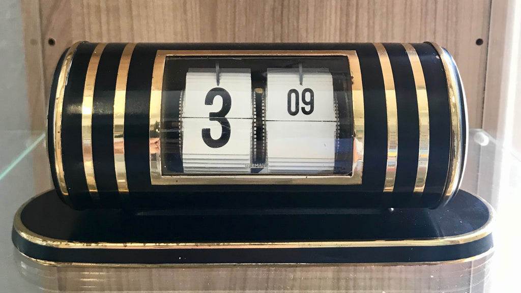 Vintage German wind up flip clock
